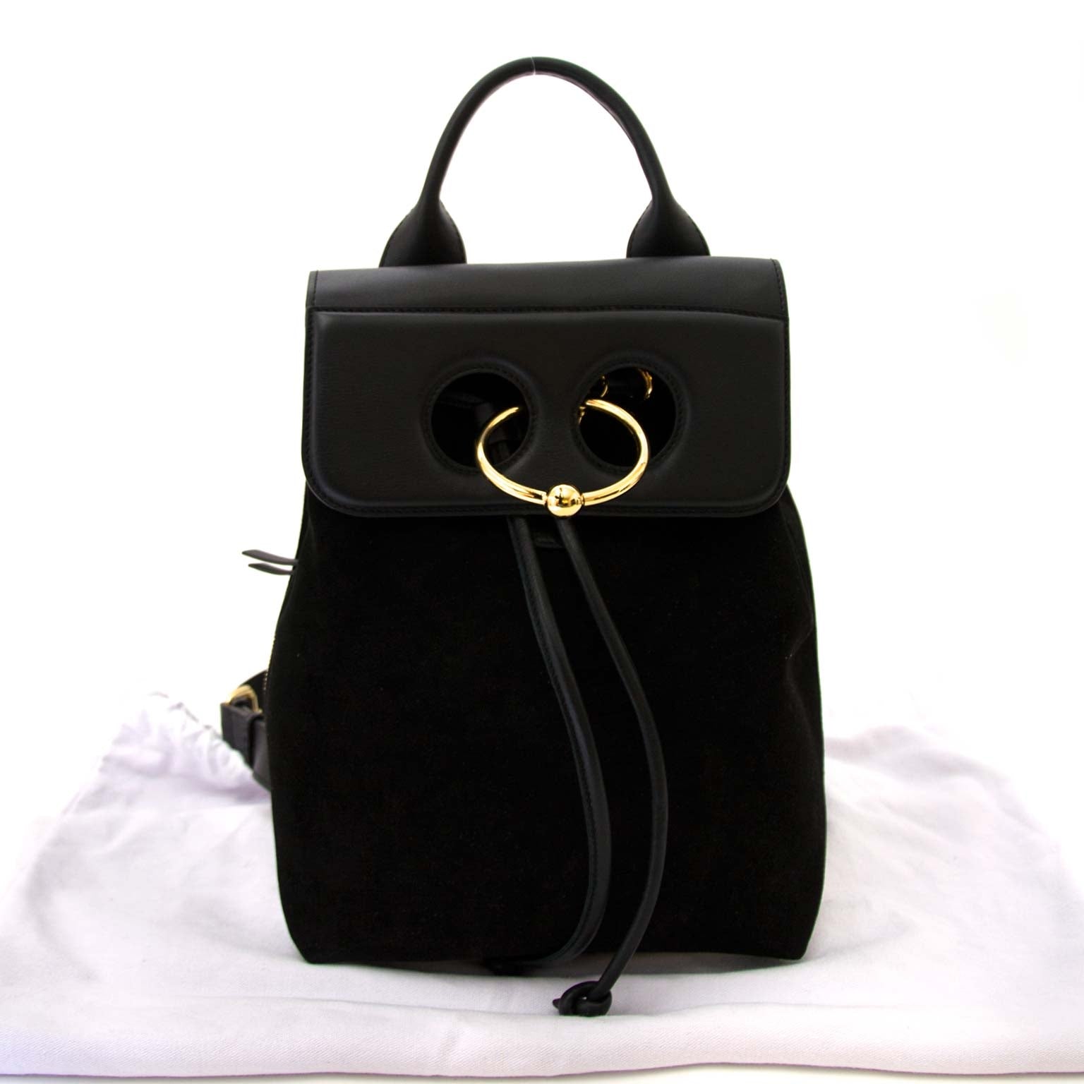 Safe online shopping at labellov vintage fashion webshop belgium with jw anderson mini pierce backpacks