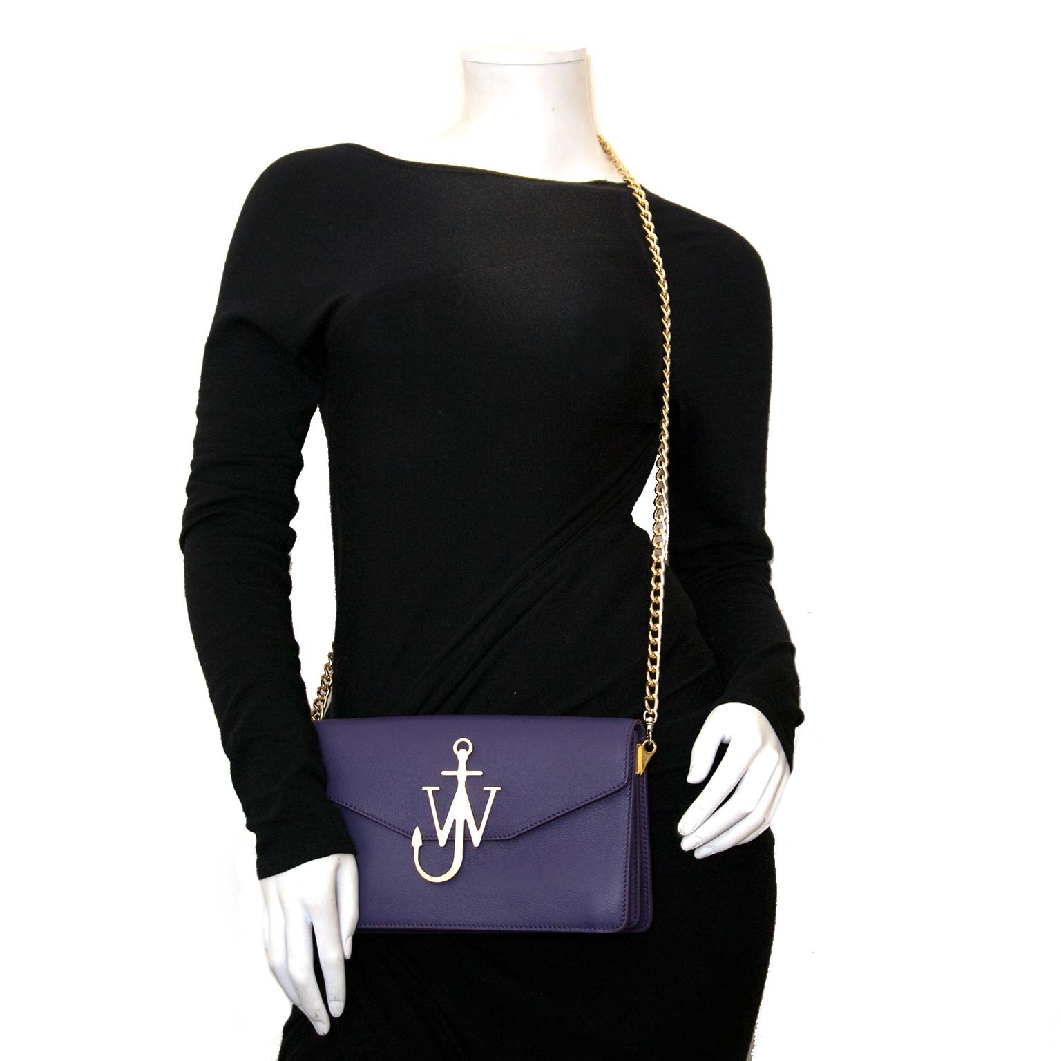 secondhand JW Anderson Purple Logo Purse Bag for sale at labellov