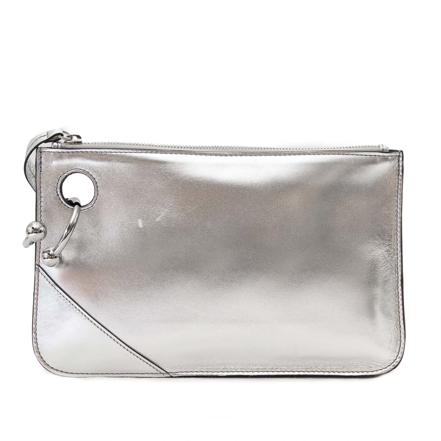 Buy authentic jw anderson silver pierce clutch now online at labellov vintage fashion webshop belgium