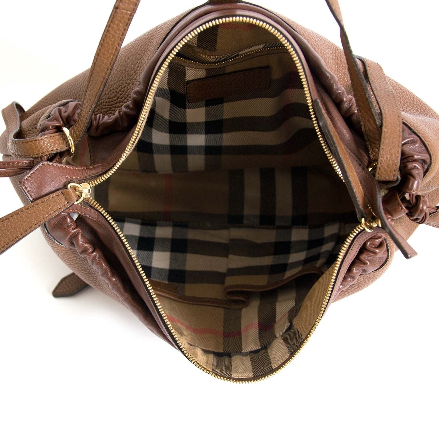 achetez Burberry Brown Long Crush Hobo Bag sur labellov et payez secure