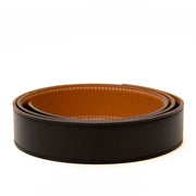 Hermès Black/Brown Leather Strap - Size 95