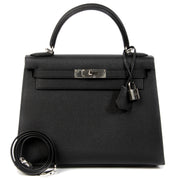 Hermès Kelly Sellier 28 Veau Epsom Black PHW