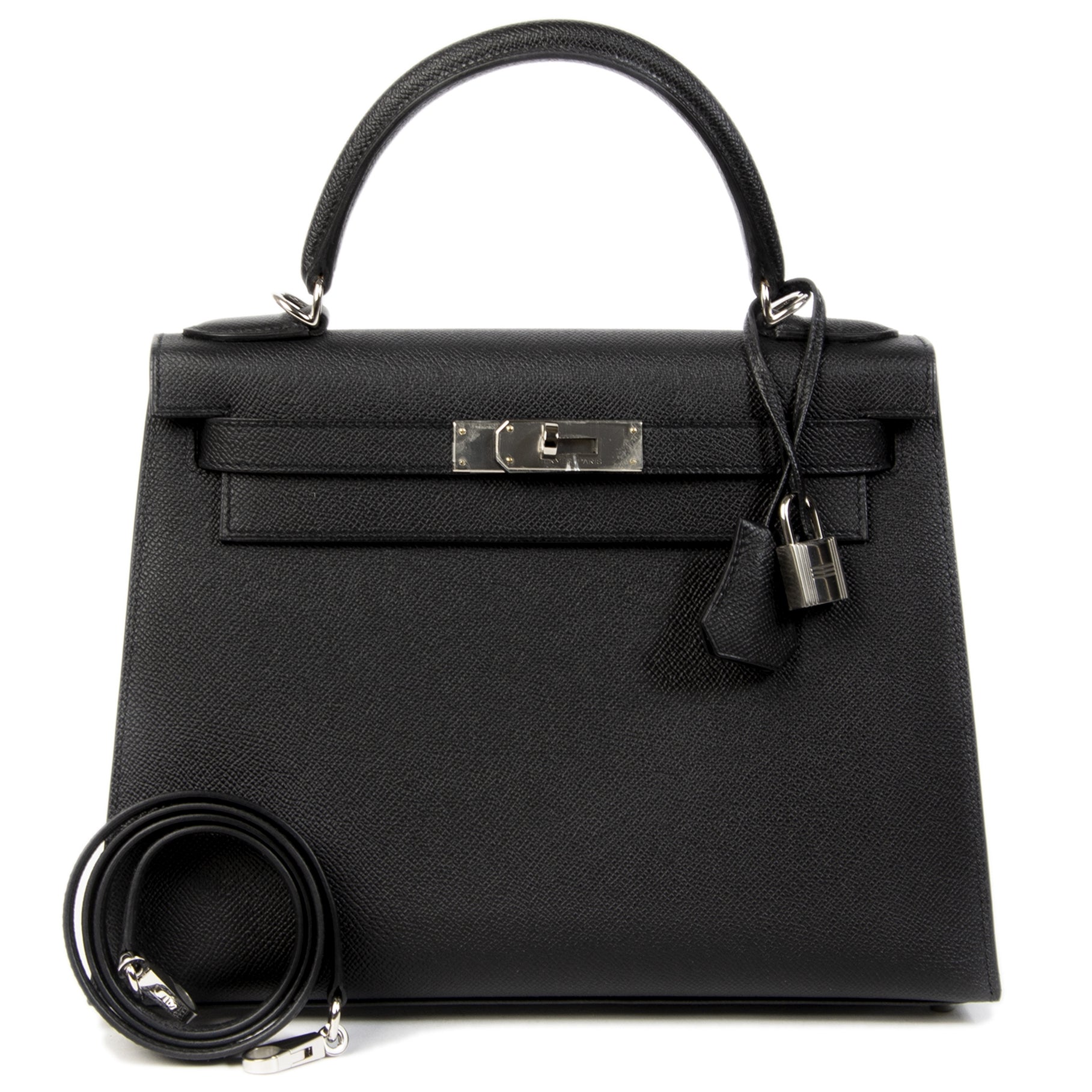 Hermès Kelly Sellier 28 Veau Epsom Black PHW
