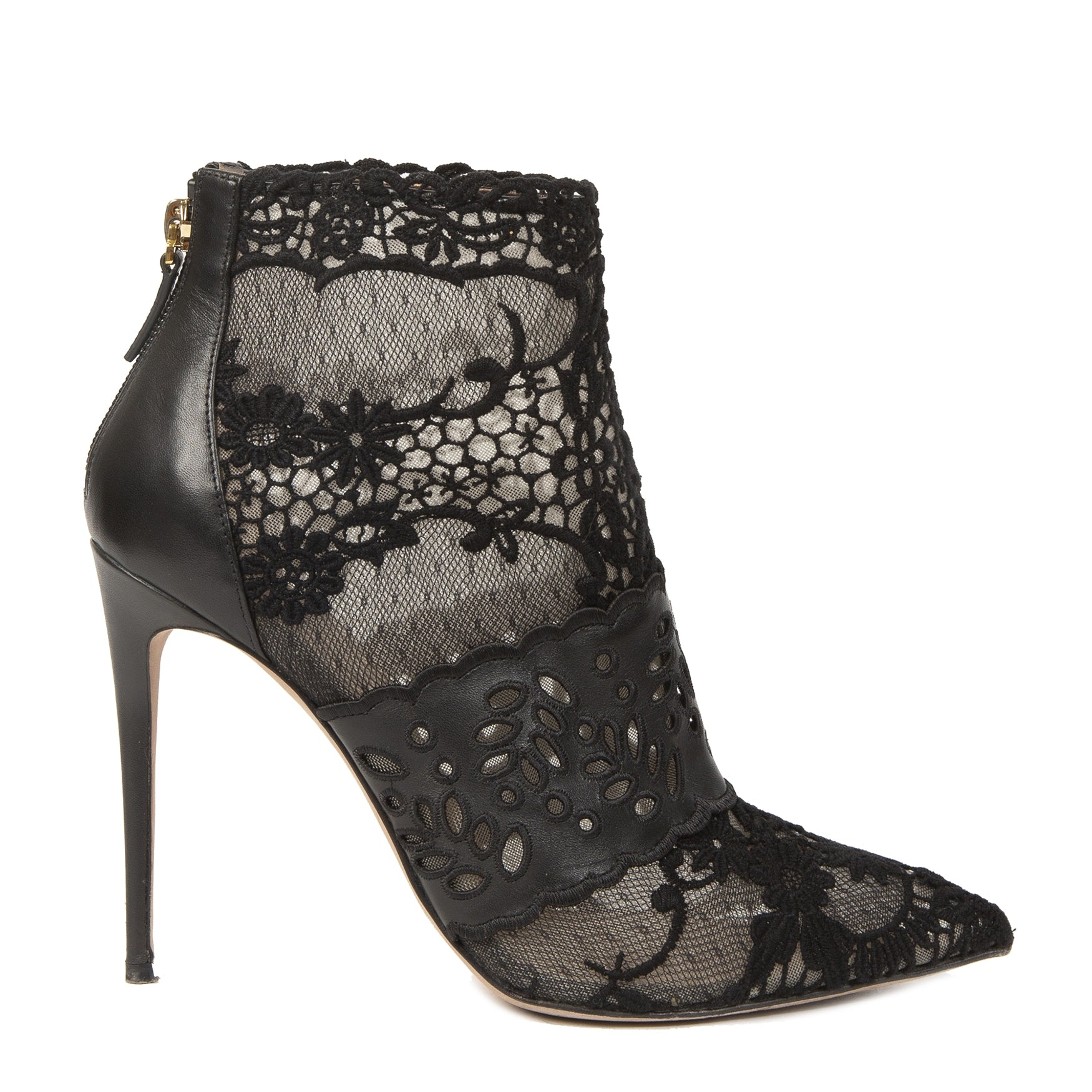 Valentino Garavani Lace Leather Booties - size 39
