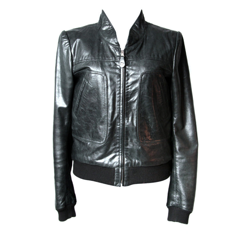 Balenciaga Grey to Black Bomber Jacket
