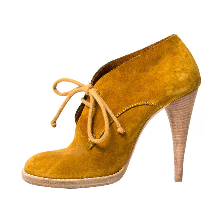 Balenciaga Caramel Suede Ankle Boots