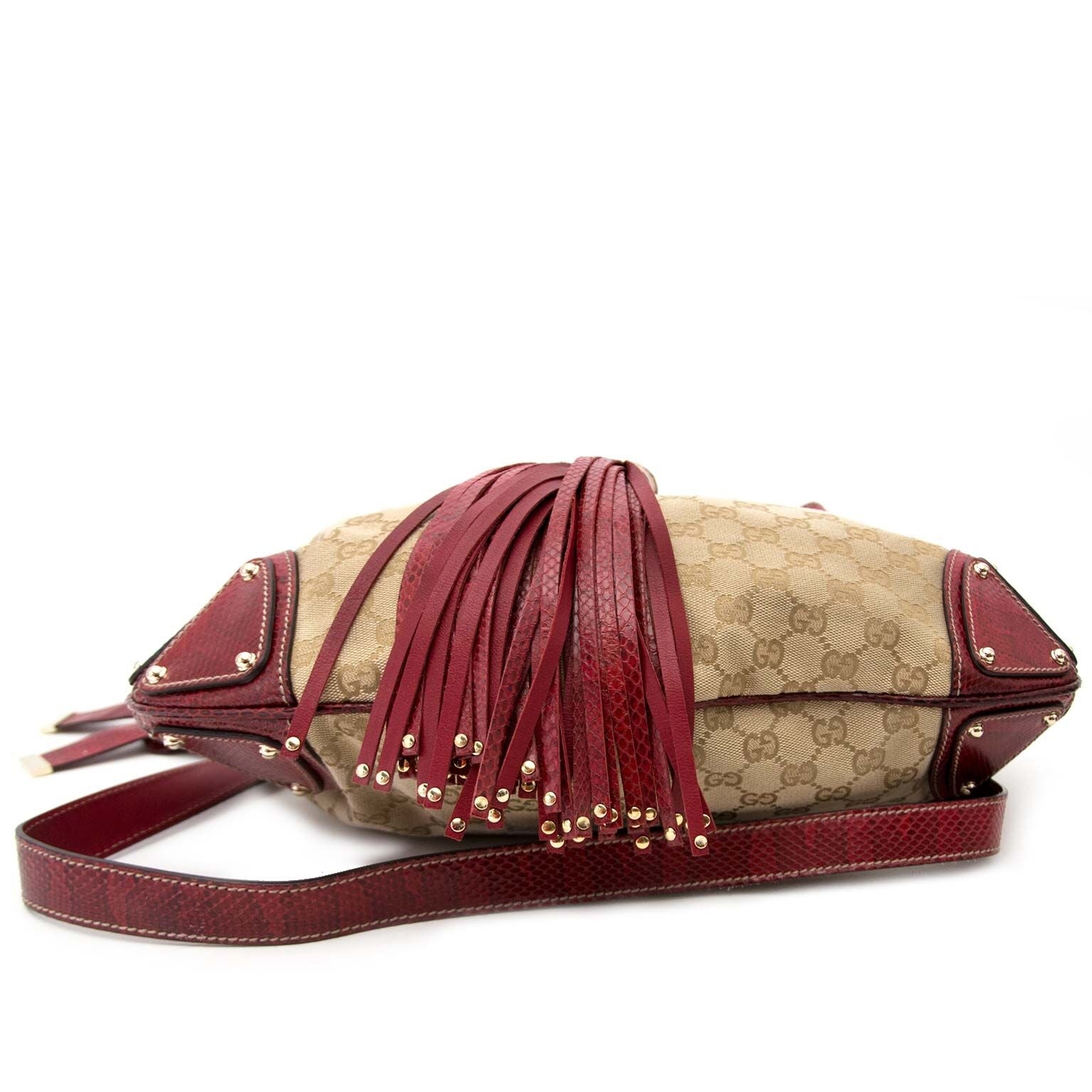 secondhand gucci bag with red tophandle