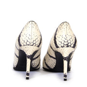 koop veilig online aan de beste prijs Saint Laurent Black And White Python Heels