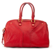 yves saint laurent red muse bowler bag now for sale at labellov vintage fashion webshop belgium
