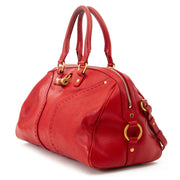 yves saint laurent red muse bowler bag now for sale at labellov vintage fashion webshop belgium