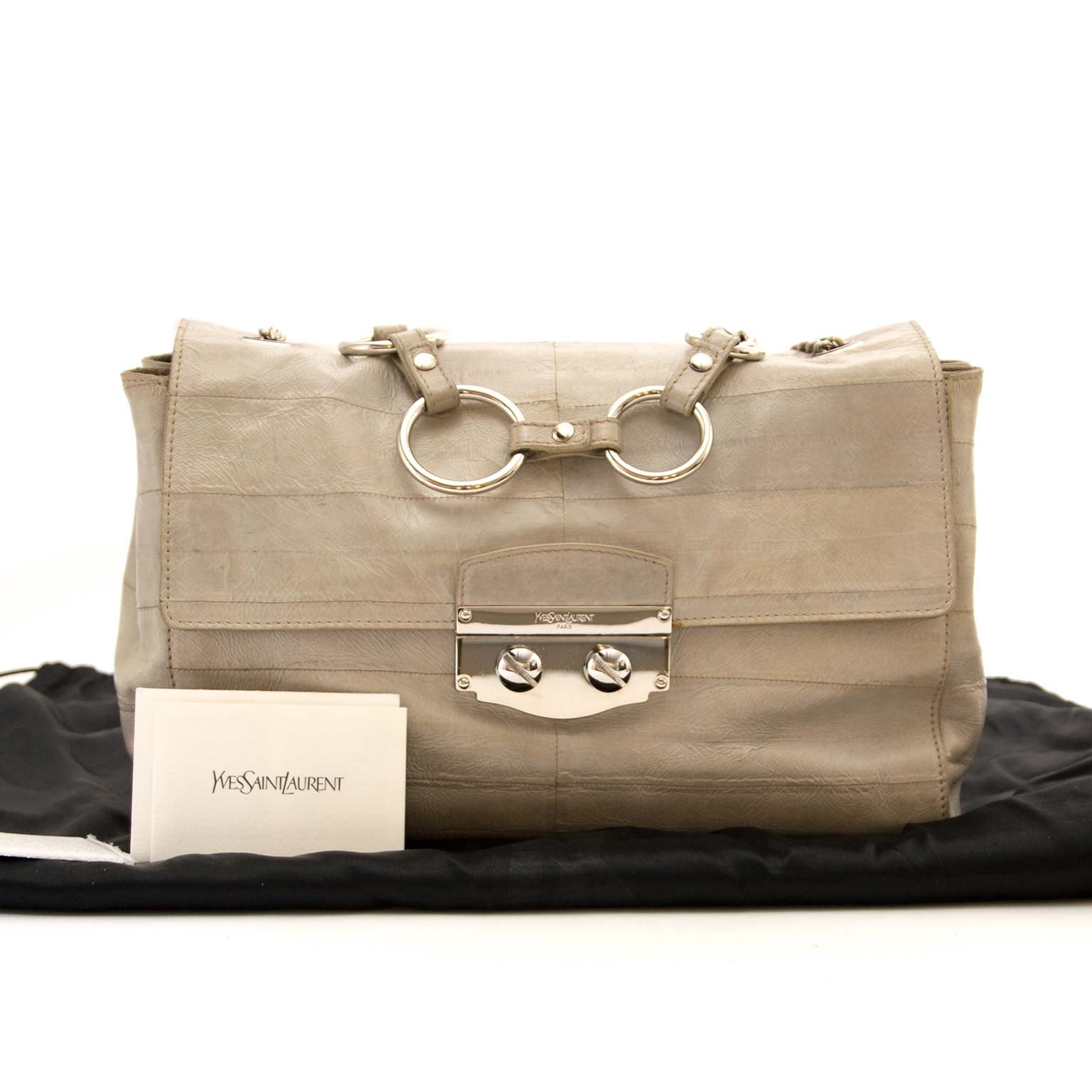 Yves Saint Laurent Le Sixieme Grey Leather Bag for sale online