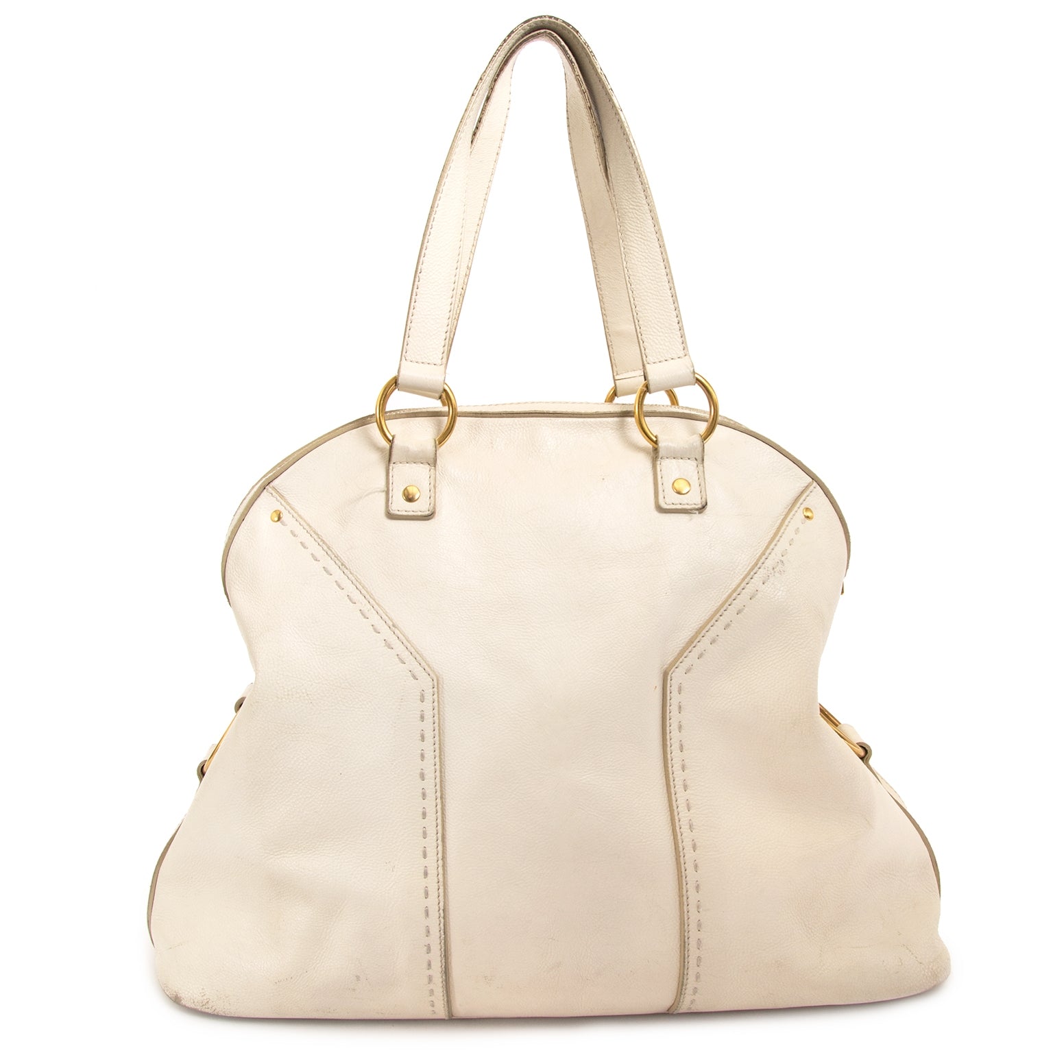 Buy your authentic Yves Saint Laurent White Muse Bag for the best price at Labellov