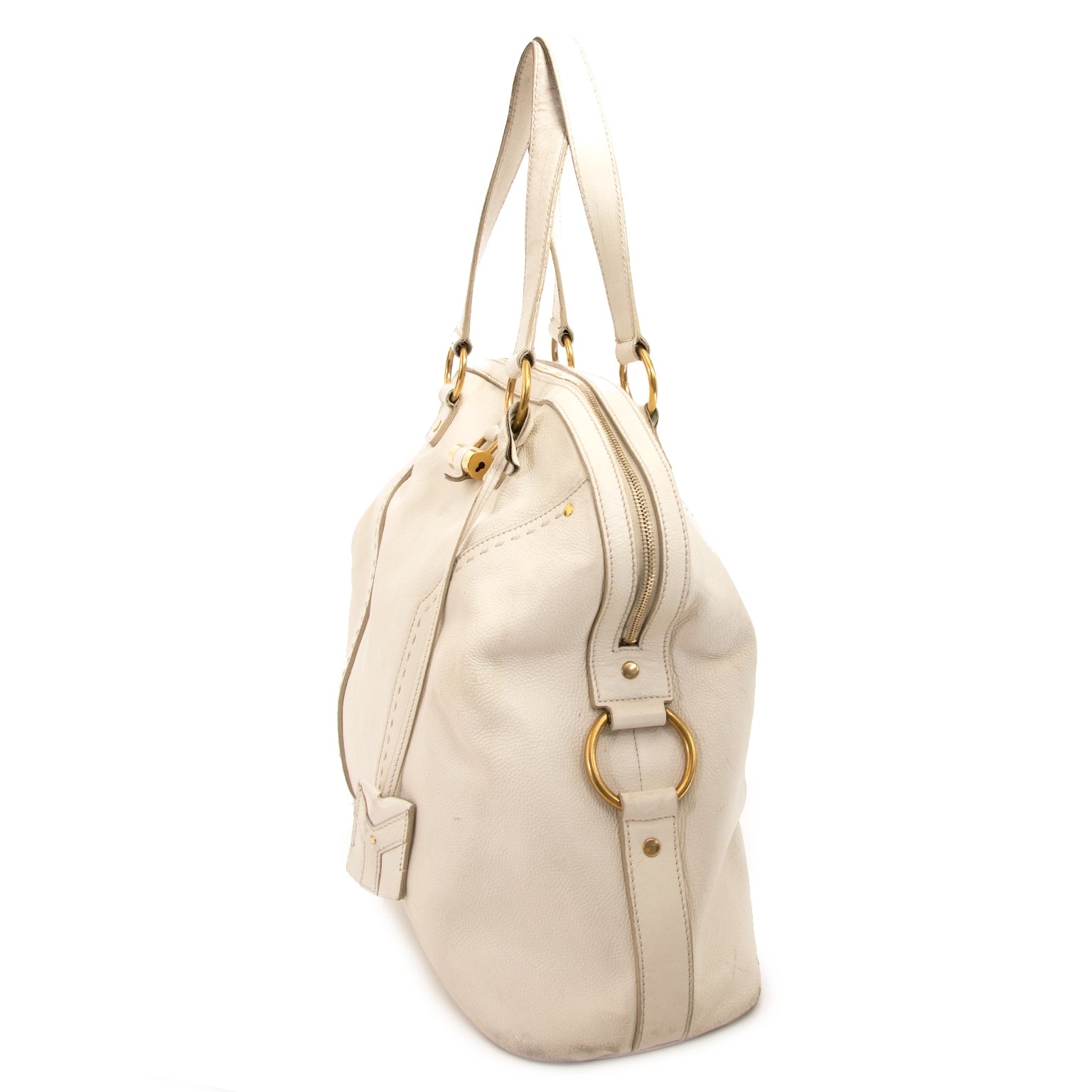 Bent u op zoek naar een authentieke Yves Saint Laurent White Muse Bag?