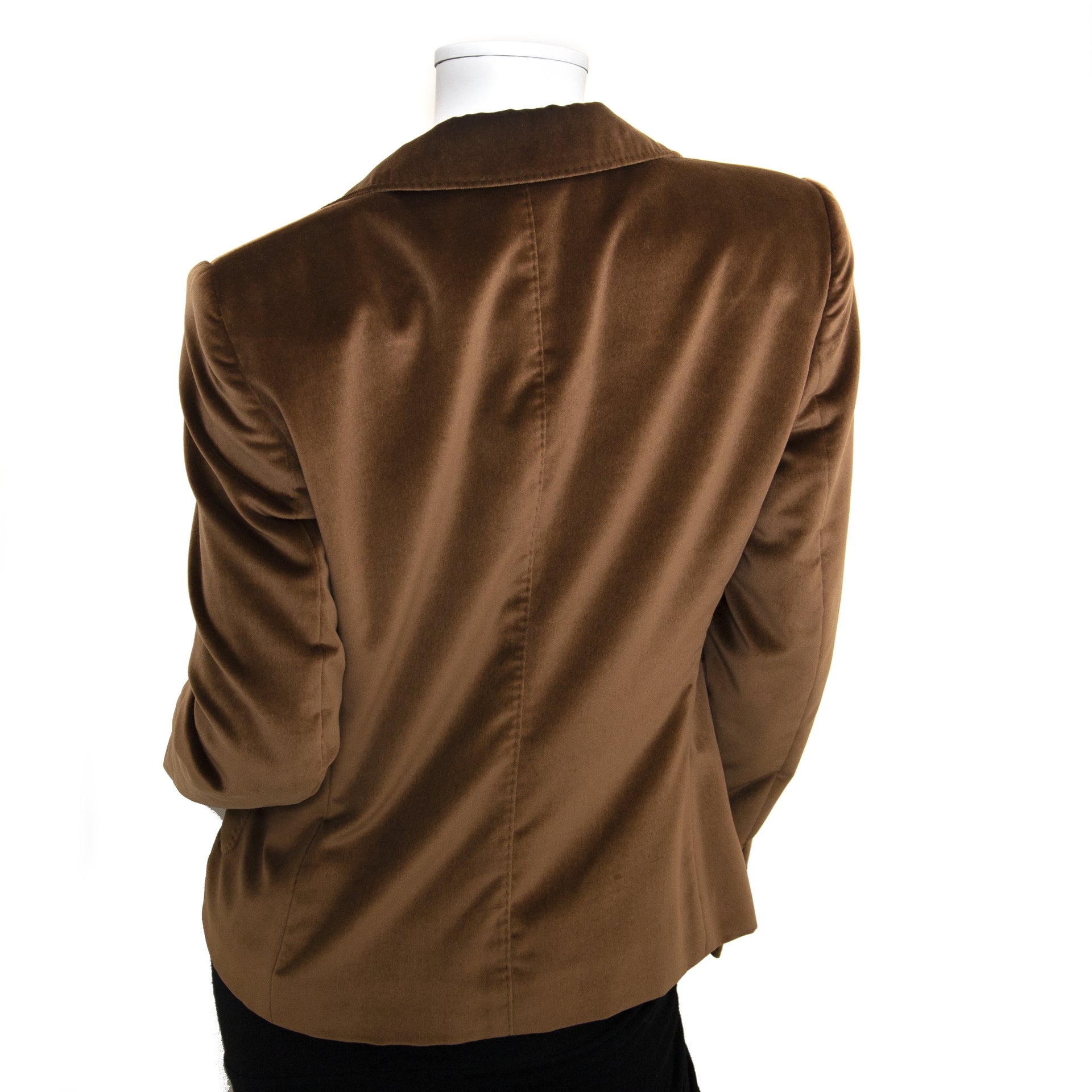 Authentique seconde main vintage Dolce & Gabbana Brown Velvet Blazer achète en ligne webshop LabelLOV