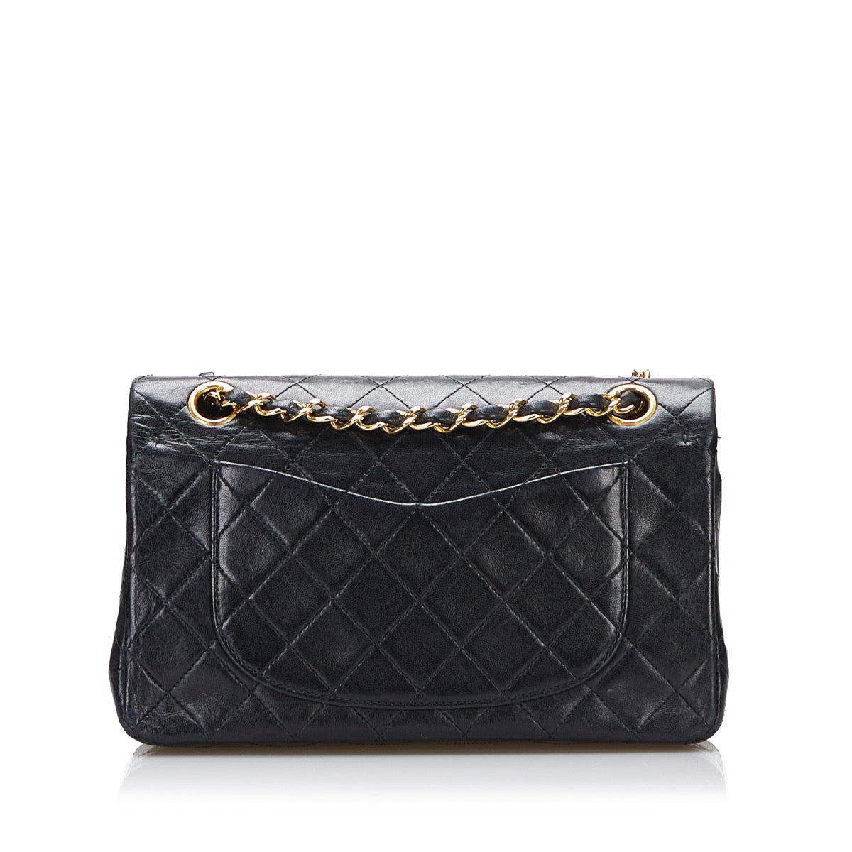Shop safe online at Labellov in Antwerp, Brussels and Knokke this 100% authentic second hand Chanel Black Lambskin Small Classic Flap