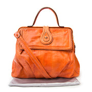 koop veilig online aan de beste prijs jou tweedehands Zagliani Orange Python Large Hobo Bag