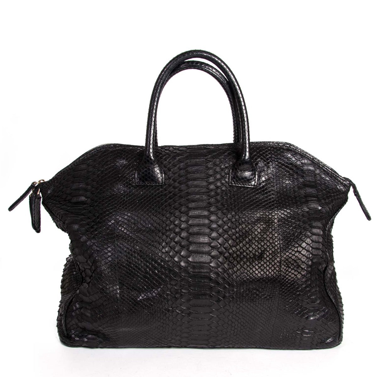 Achetez en ligne second main ce sac Zagliani noir python Tomodachi bowling.