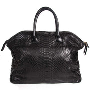 Buy and sell your authentic Zagliani Black Python Large Tomodachi Bowling Bag for the best price at Labellov.