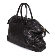 Koop en verkoop uw authentieke Zagliani Black Python Large Tomodachi Bowling Bag aan de beste prijs.