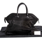Koop en verkoop uw authentieke Zagliani Black Python Large Tomodachi Bowling Bag aan de beste prijs.