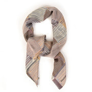 Delvaux Grey 100% Silk Scarf. Buy authentic Delvaux scarf online at LabelLOV webshop. Safe payment.