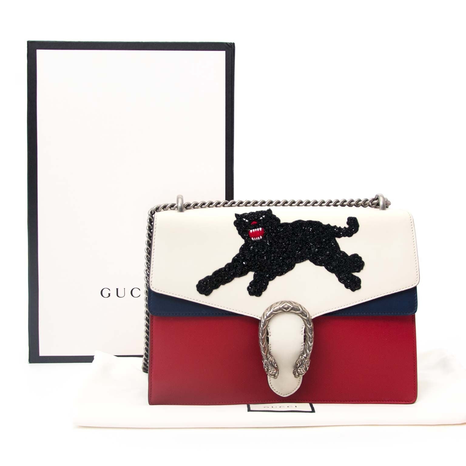 secondhand Gucci Dionysus Medium Shoulderbag Sequin Panther for sale at labellov