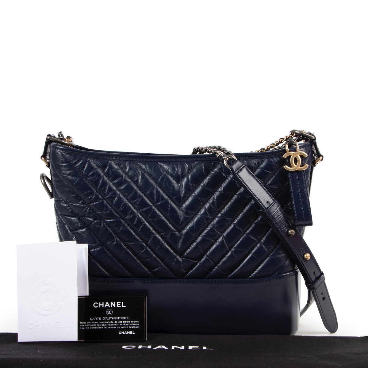 Gabrielle leather crossbody bag Chanel Blue in Leather - 36542148