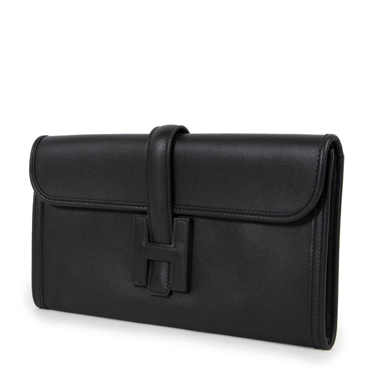Hermès Jige Elan 29 Black Clutch ○ Labellov ○ Buy and Sell Authentic Luxury