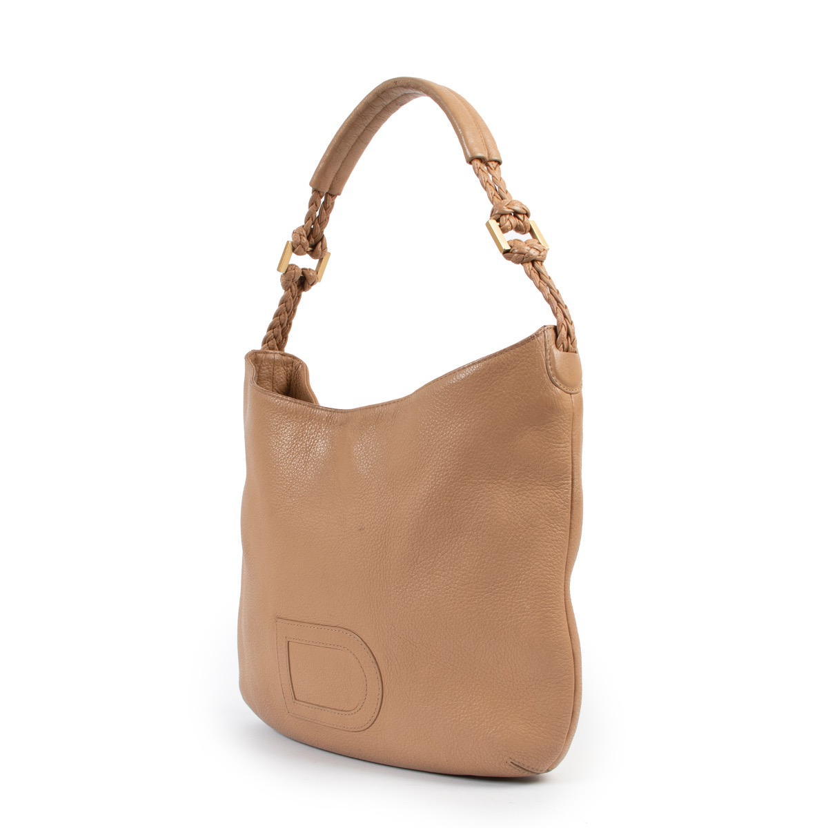 Delvaux Peach/Beige Leather Madame PM Shoulder Bag Delvaux