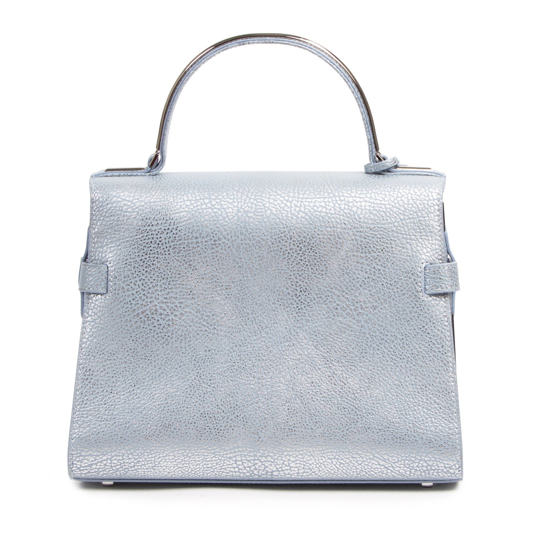 Delvaux Blue Silver Calf Leather Tempête MM ○ Labellov ○ Buy and