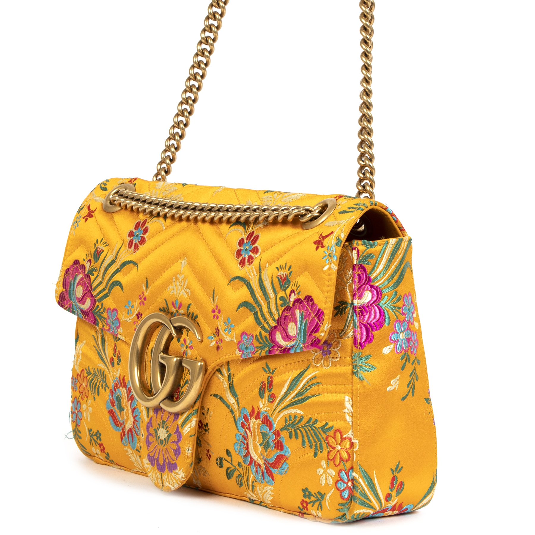 GUCCI Flower Shoulder Bag Coated Canvas Multicolor 007.984.0065 auth 45998  Multiple colors Cloth ref.976154 - Joli Closet