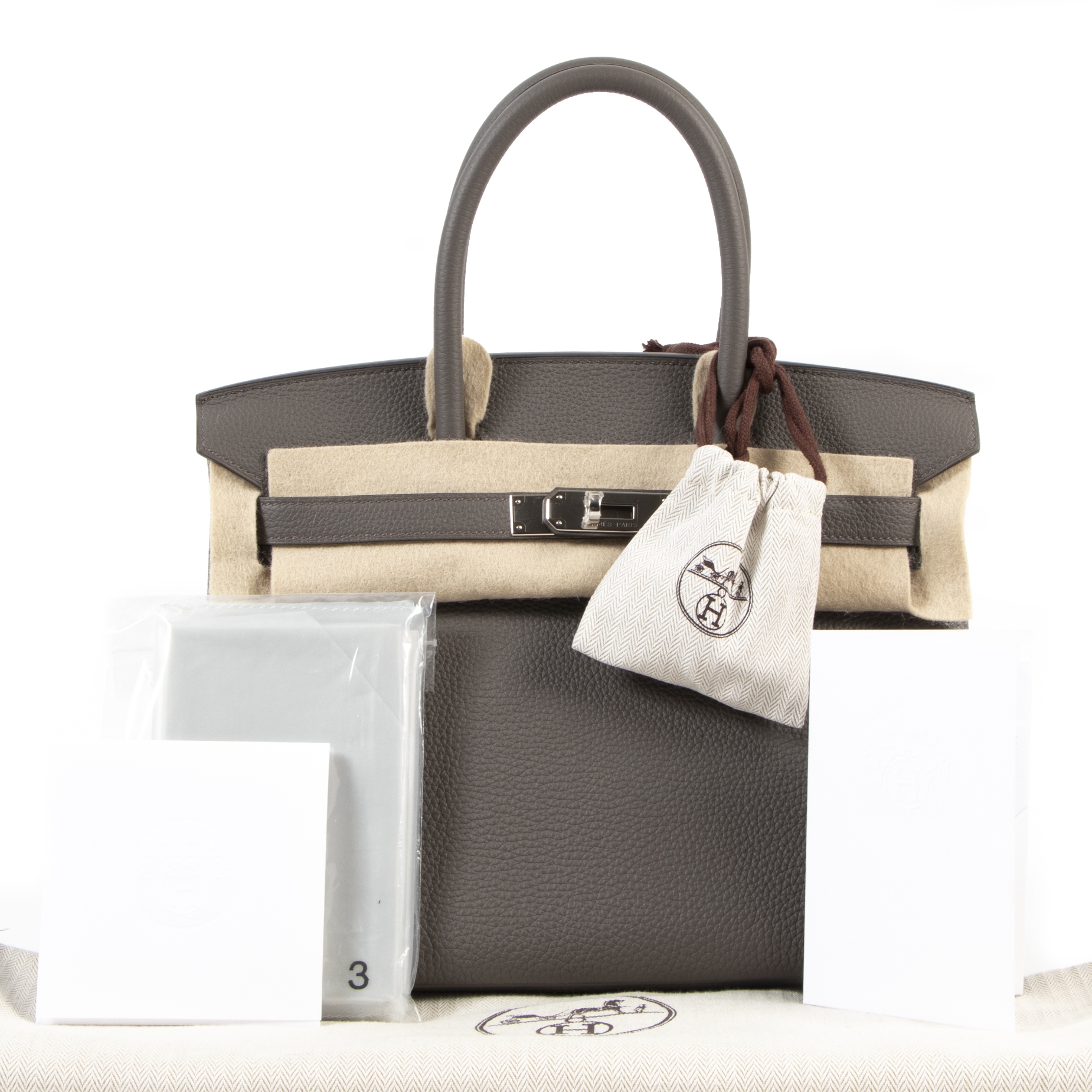 Hermès Birkin 30 Etain Togo PHW ○ Labellov ○ Buy and Sell Authentic Luxury