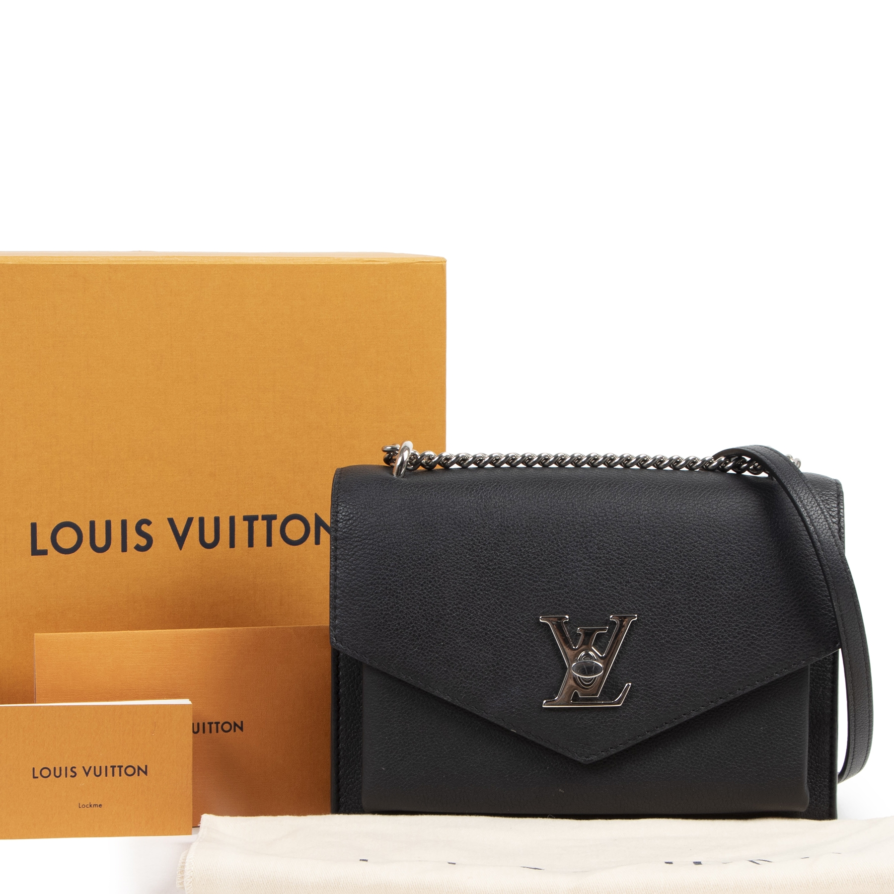 Louis Vuitton Brown MyLockMe BB Beige Leather Pony-style calfskin  ref.237602 - Joli Closet