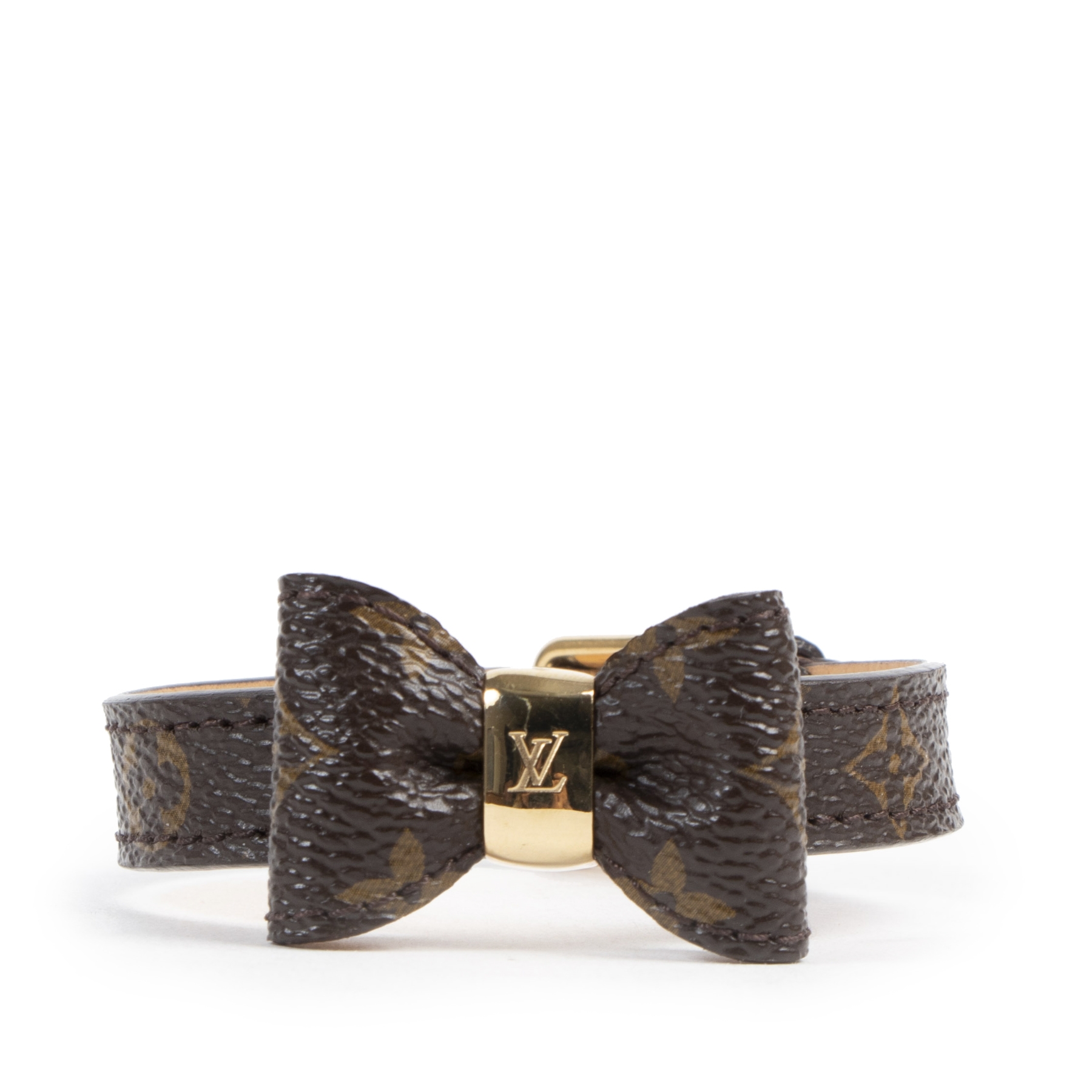 Louis Vuitton Monogram Canvas Bow Tie Address Bracelet - Yoogi's Closet