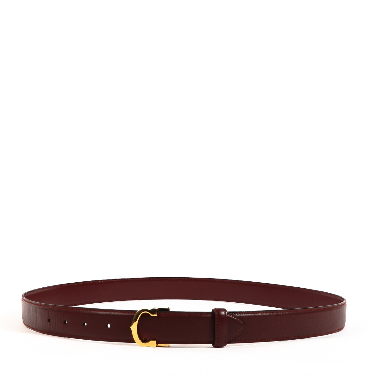 Leather belt Cartier Burgundy size XL International in Leather - 35663106