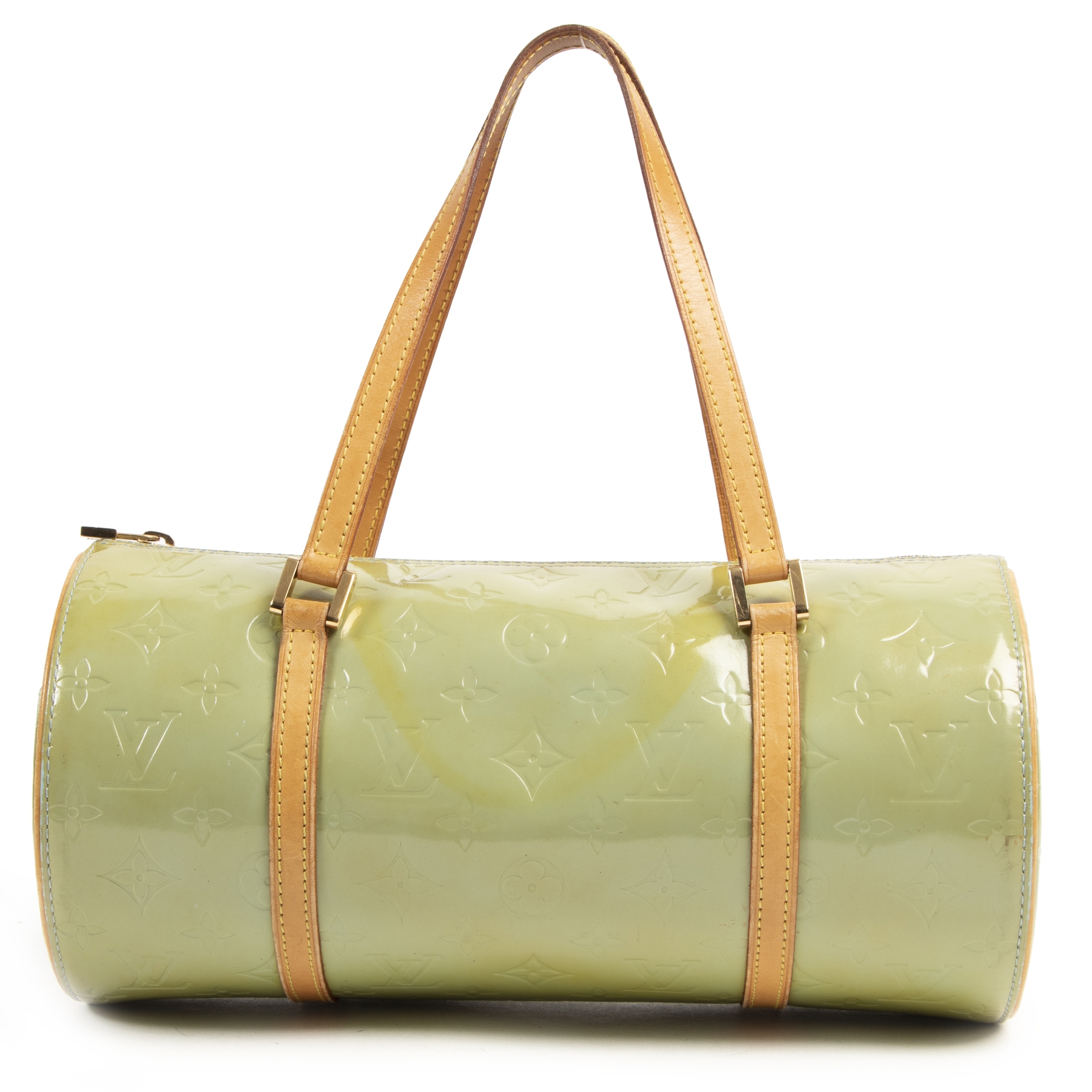 LOUIS VUITTON GREEN PATENT VERNIS PAPILLON BAG