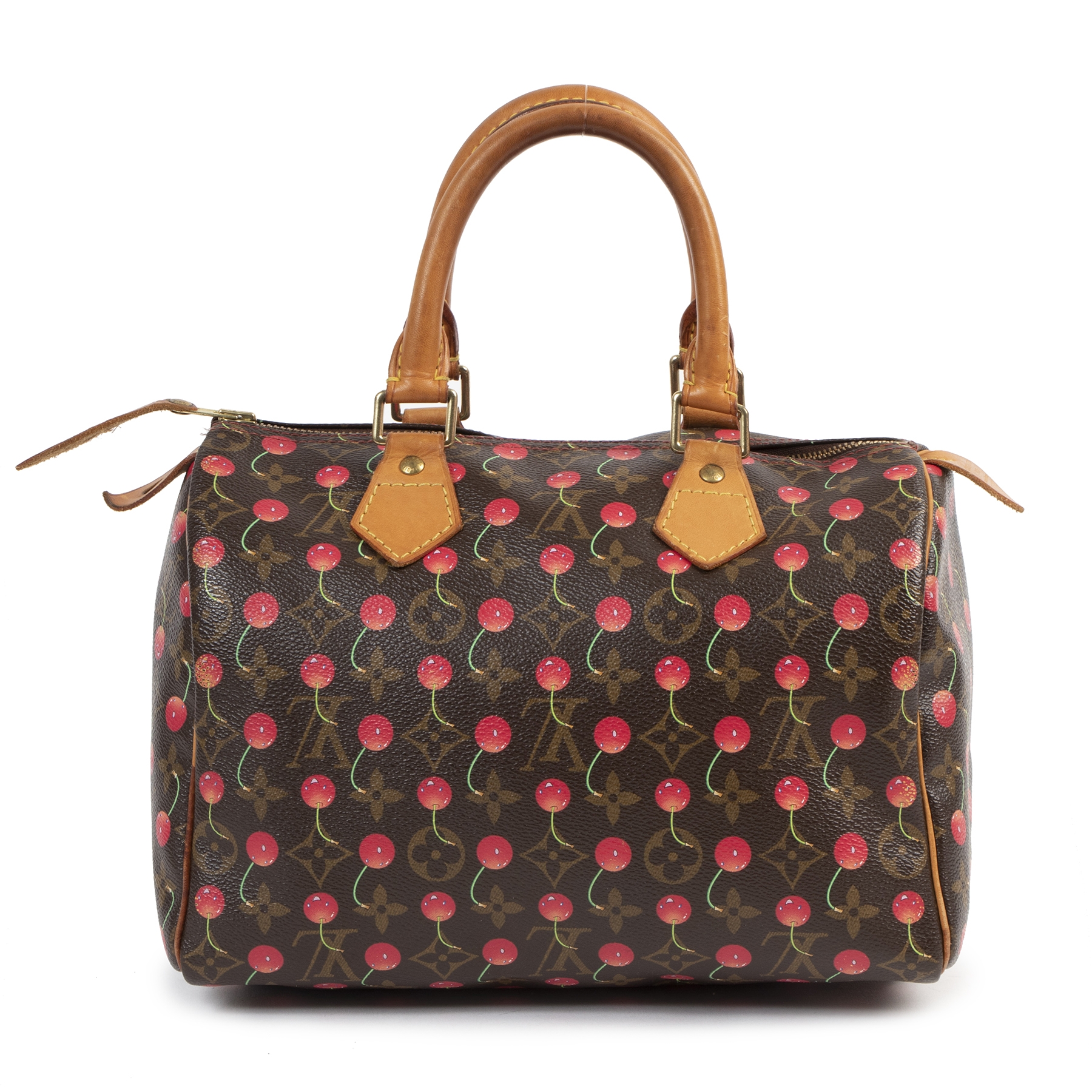 Louis Vuitton Limited Edition Murakami Cerises Cherry Monogram Speedy 25 Bag