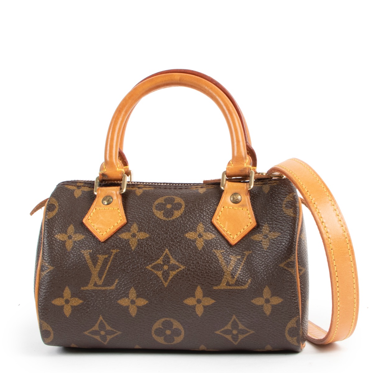 Nano speedy / mini hl leather mini bag Louis Vuitton Beige in Leather -  33751598