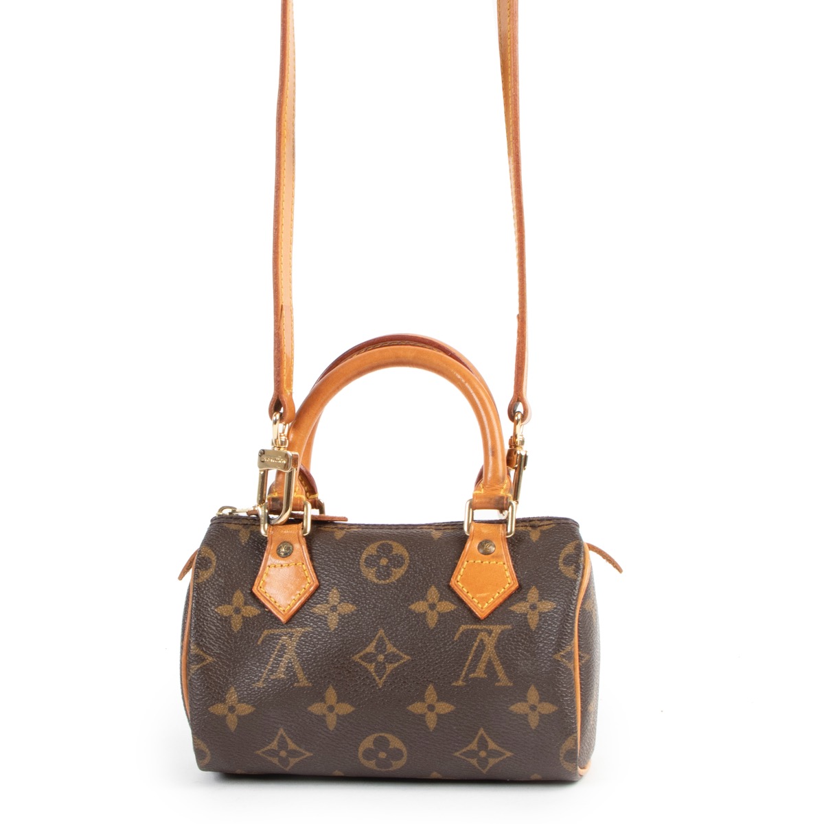 Nano speedy / mini hl leather handbag Louis Vuitton Beige in Leather -  24984150