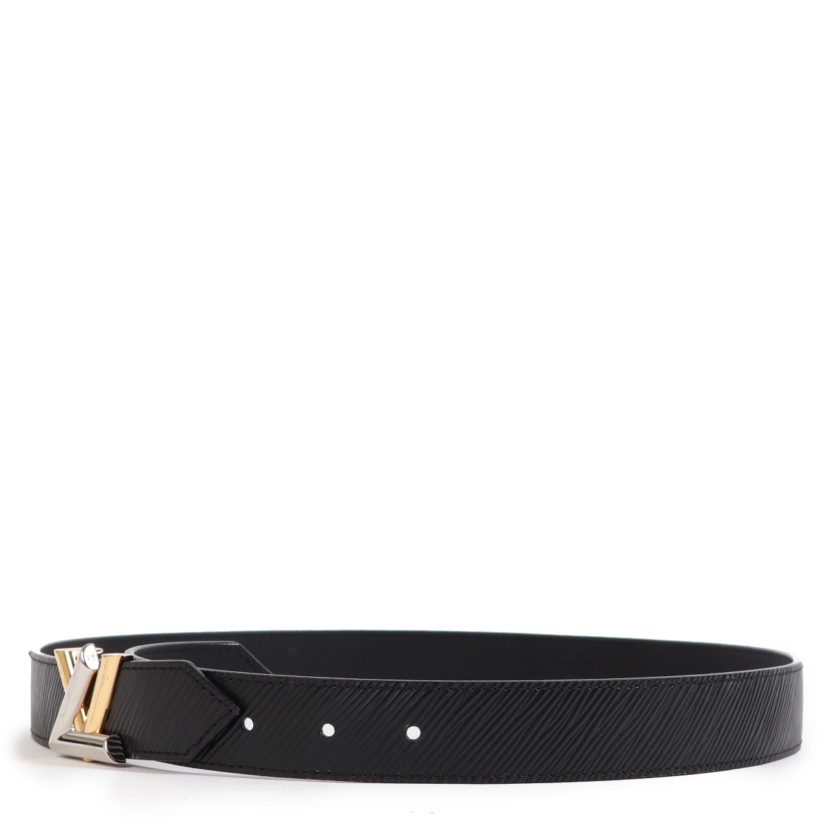 Louis Vuitton Black Epi Leather Twist-It Bracelet ○ Labellov