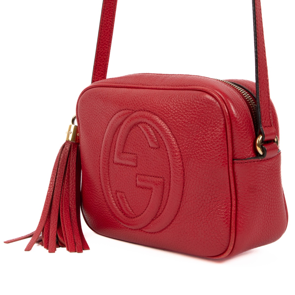 Gucci Red Soho Disco Crossbody Labellov Buy and Sell