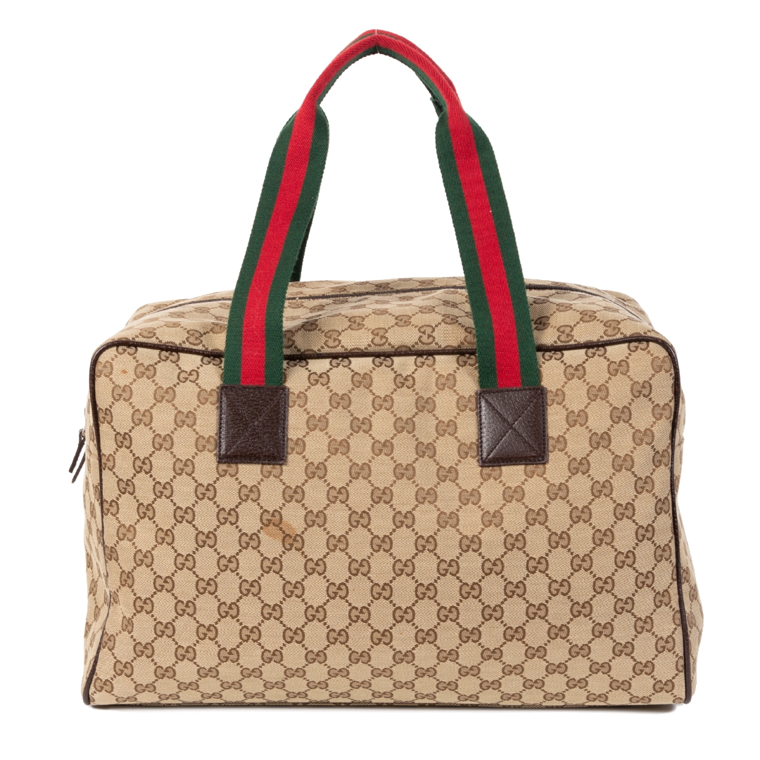 Gucci Canvas Web Travel Bag Labellov Buy and Sell Authentic