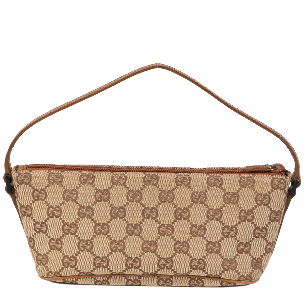 Gucci Beige Monogram Pochette Labellov Buy and Sell Authentic