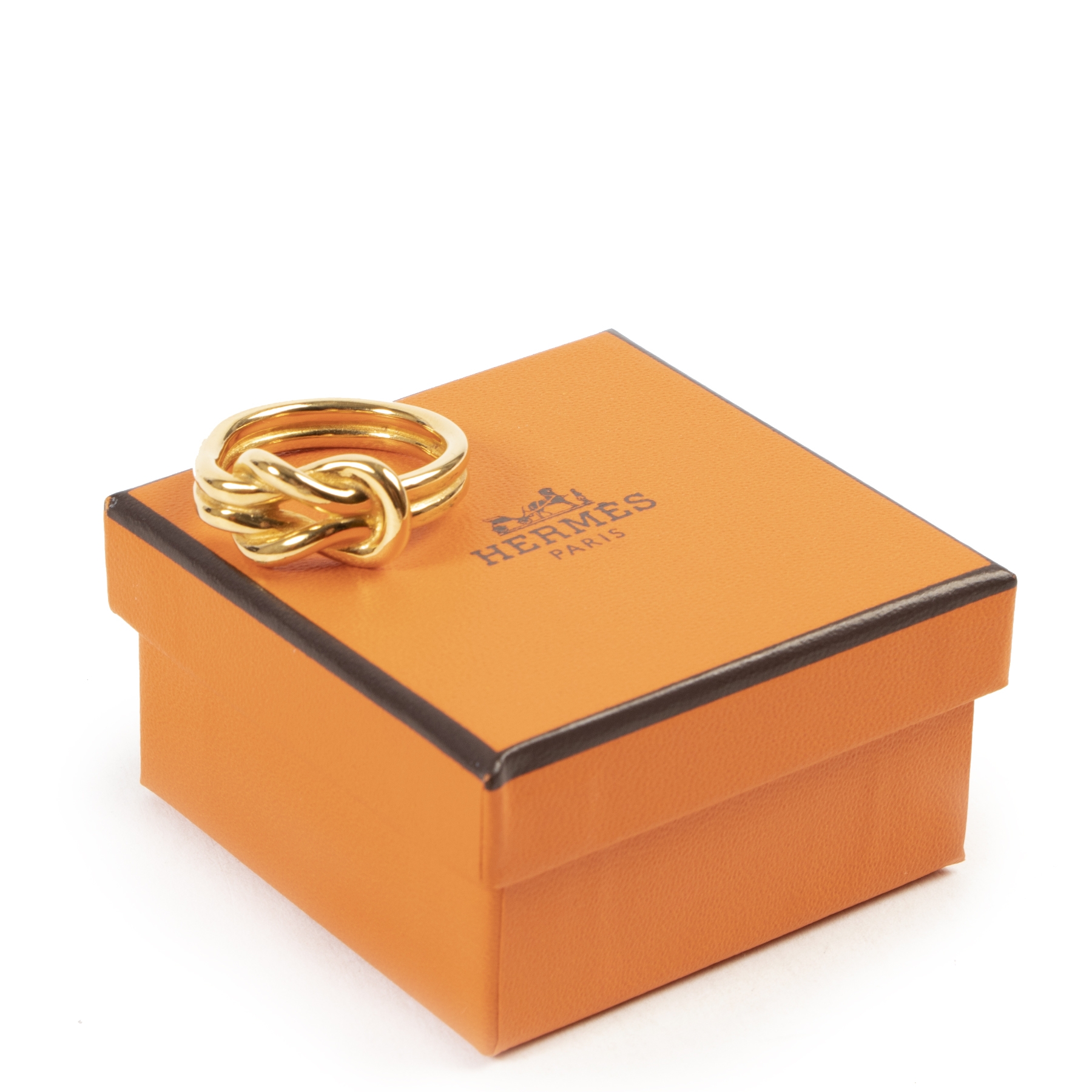 Hermes Gold Chain Scarf Ring Box Included Ring — Labels Resale Boutique