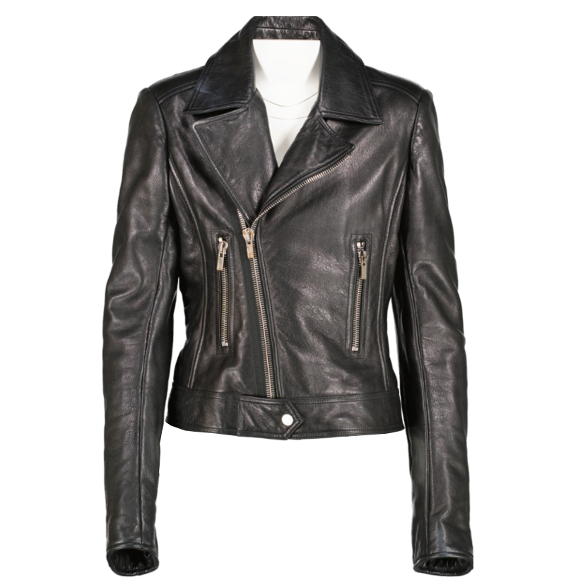 Balenciaga Painted Effect Leather Biker Jacket In Black  ModeSens  Jackets  Leather jacket Fashion