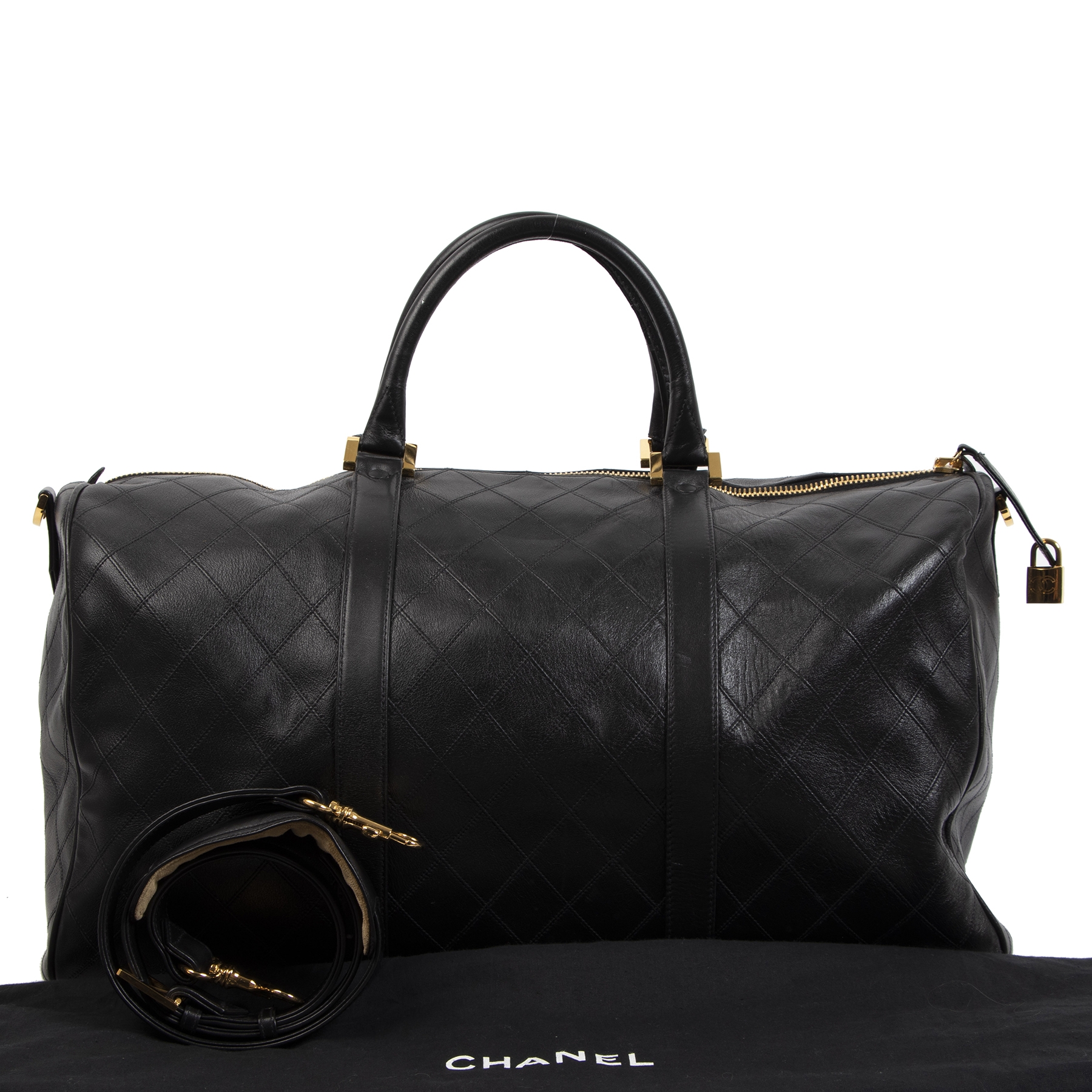 Chanel Vintage Boston Travel Bag ○ Labellov ○ Buy and Sell