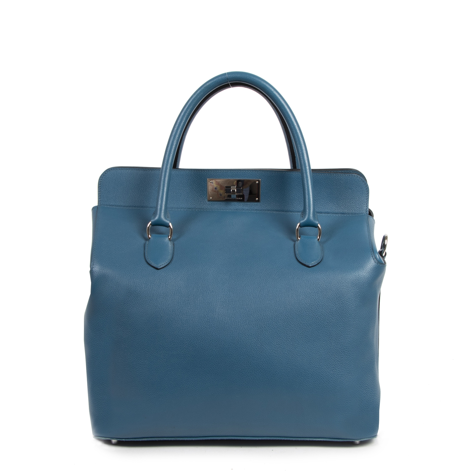 Hermes Bleu De Galice Novillo Toolbox 26 Bag – The Closet