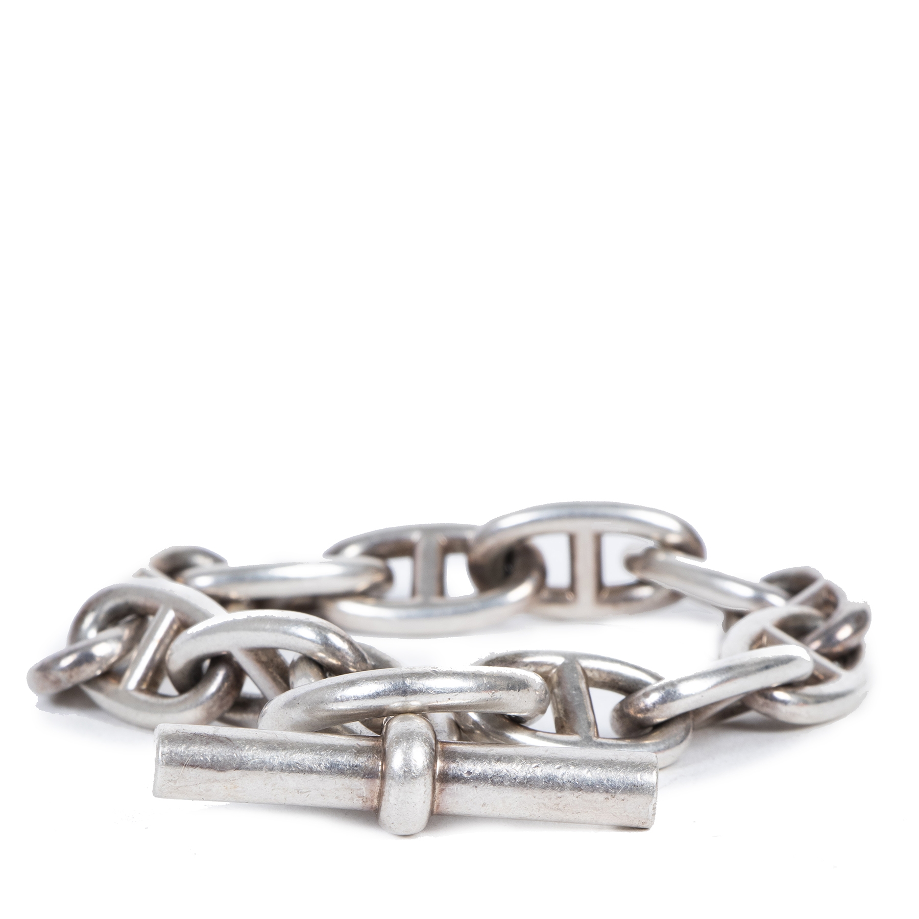 Silver Hermes Chaine d'Ancre Anchor Bracelet – Designer Revival