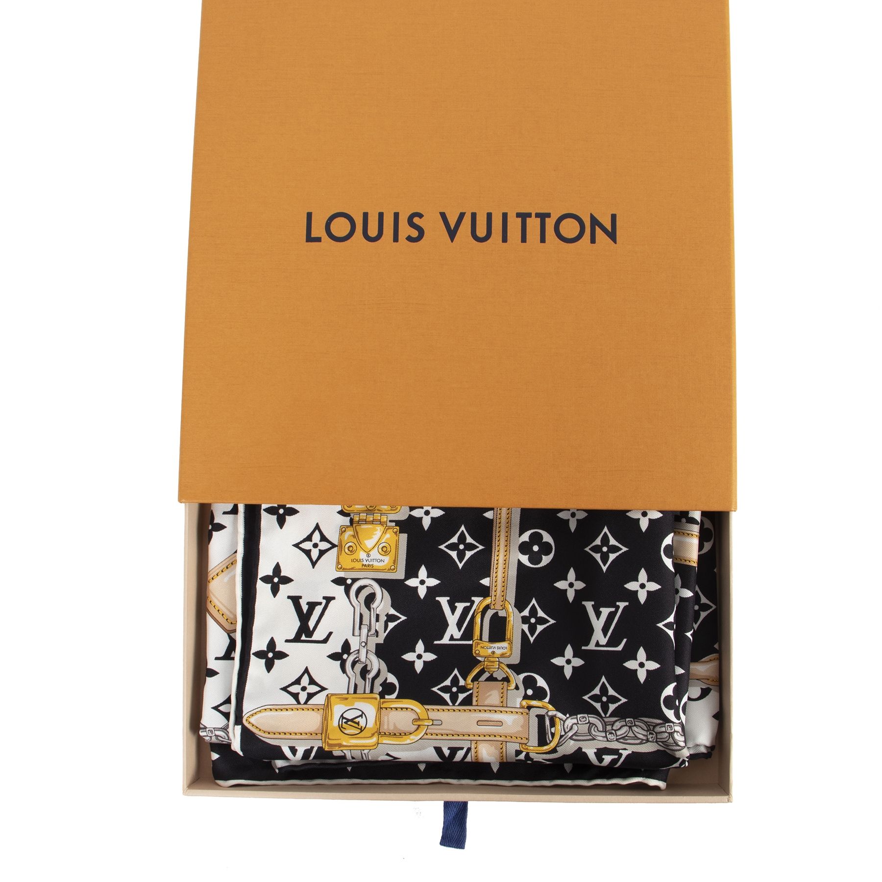 Louis Vuitton Bicolor Monogram Confidential Square Silk Scarf