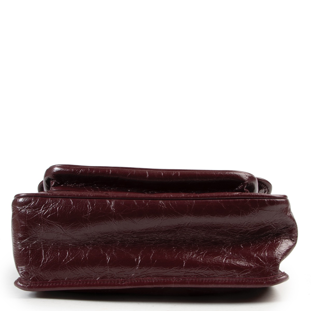 Blogger leather crossbody bag Saint Laurent Burgundy in Leather - 31950839